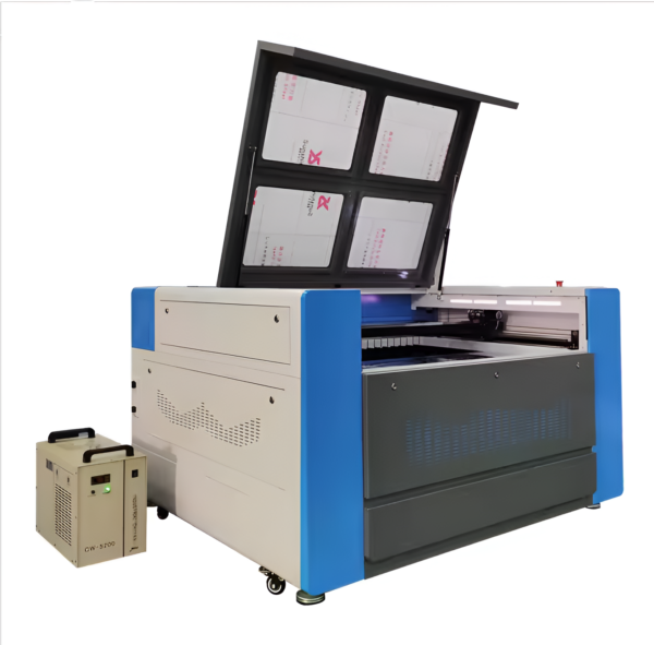 maquina laser doble cañon CO2 1600 x 100 cm controlador Ruida Máquina láser Doble cañón CO2 De 150 W LASEA 160 x 100 cm Controlador RUIDA