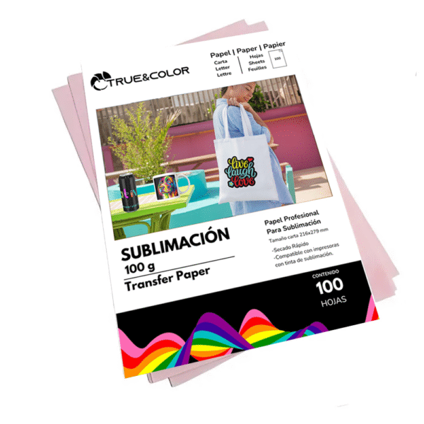 Hojas para Sublimación – Paquete de 100 Hojas | 100g Secado Rápido