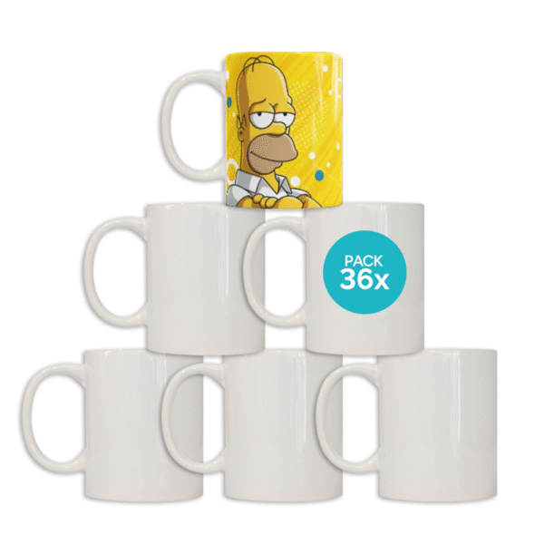 Taza blan2 Caja de tazas para sublimar 11 onzas AAA