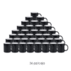Taza Magica Matte Negra 325ml  Set 36 Pz