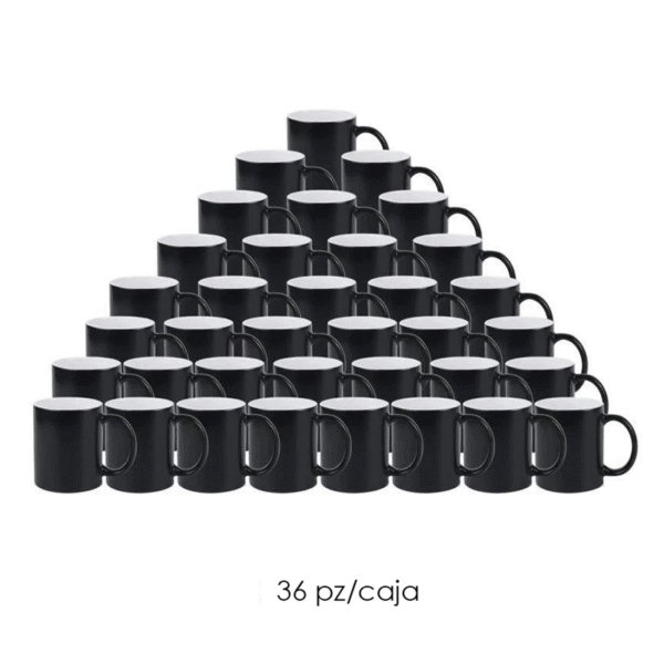 Taza Magica Matte Negra 325ml  Set 36 Pz